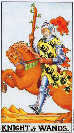78張塔羅牌圖片解釋大全之權(quán)杖騎士